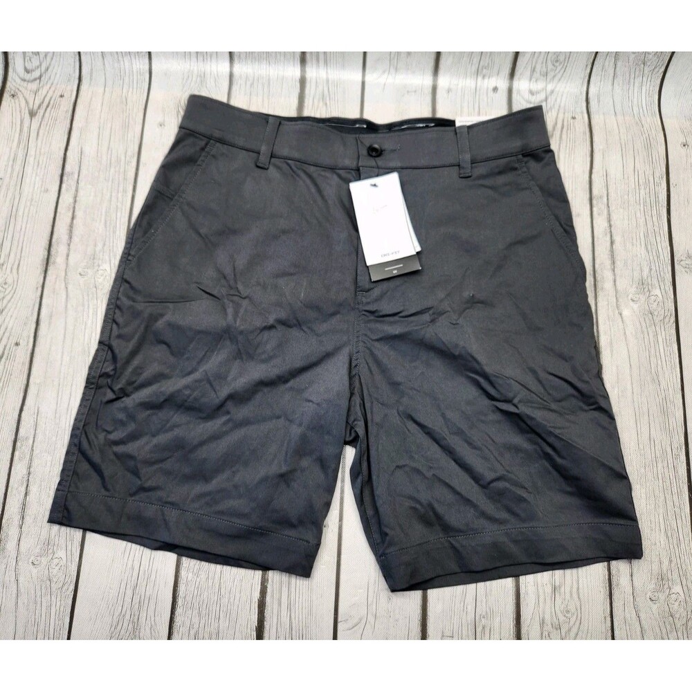 Nike Standard Fit Mens M 32 Dark Smoke Gray Chino Golf Shorts UPF-40+ DA4142-077